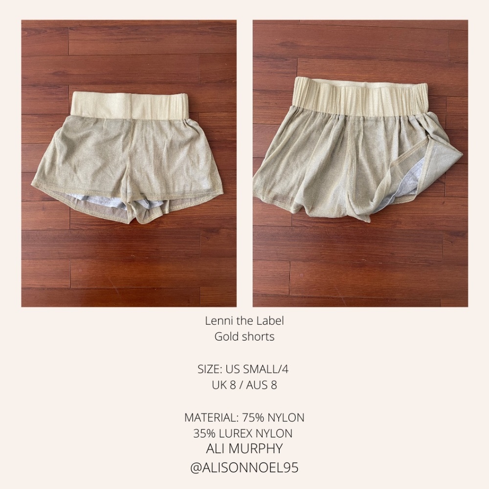 Lenni the Label Gold Shorts Festival Boho Lightweight Nylon Shorts